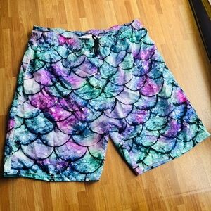 Men's swimming , mermaid print size extra large fully lined with drawstring